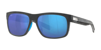 Costa BAFFIN 6S9030 Sunglasses Net Gray With Blue Rubber / Blue Mirror