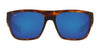 Costa SAMPAN 6S9033 Sunglasses | Size 60 / Matte Tortoise №903324 / Blue Mirror (Polarized) (3P 10%)