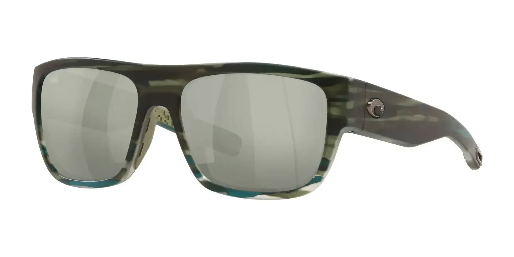 Costa SAMPAN 6S9033 Sunglasses Matte Reef / Gray Silver Mirror (Polarized)