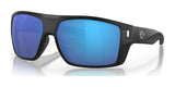 Costa DIEGO 6S9034 Sunglasses Matte Black / Blue Mirror (Polarized)