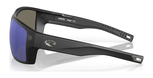 Costa DIEGO 6S9034 Sunglasses / Size 62 / Matte Black / Blue Mirror (Polarized) (3P 10%) №903401
