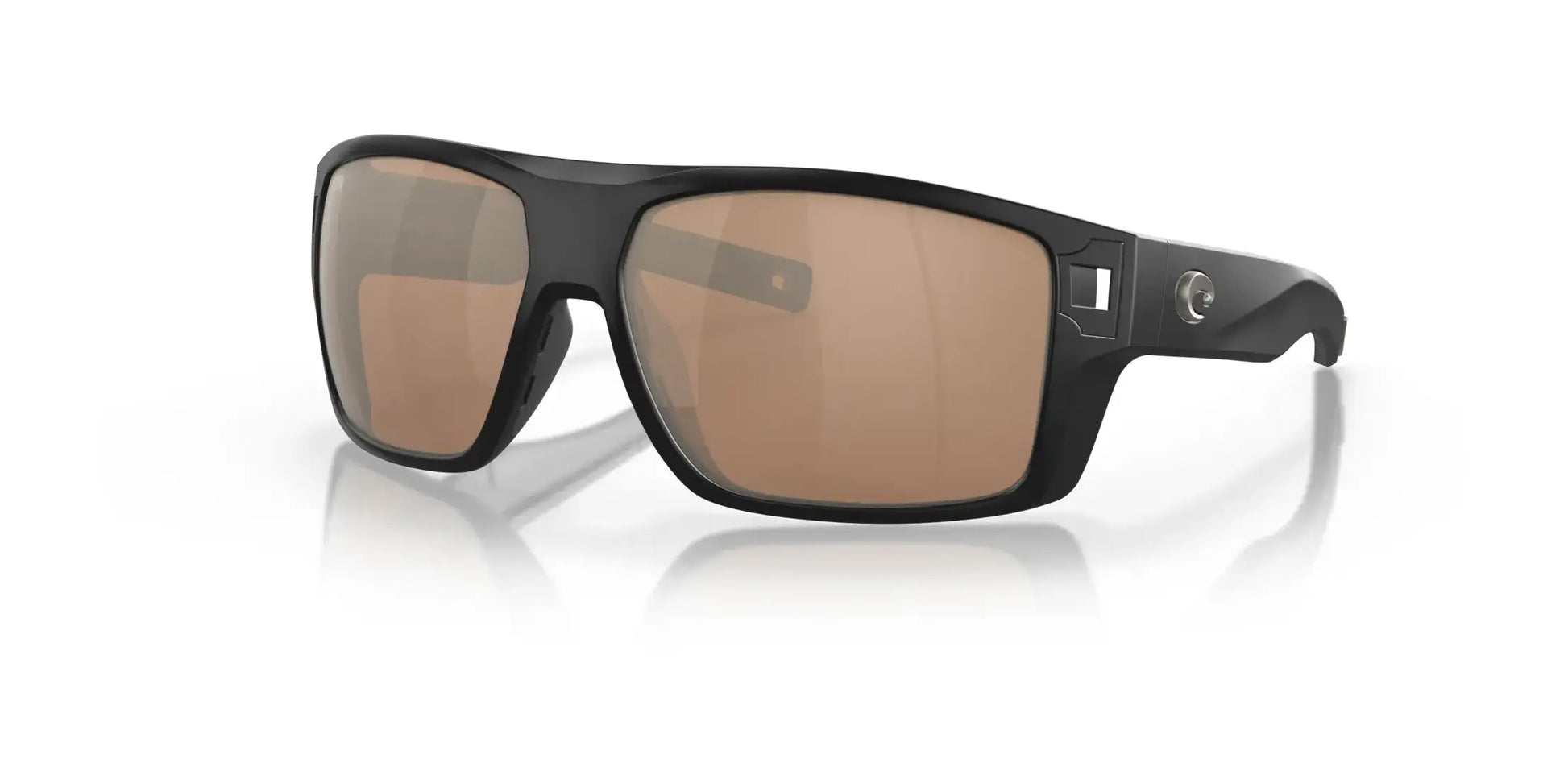 Costa DIEGO 6S9034 Sunglasses Matte Black / Copper Silver Mirror