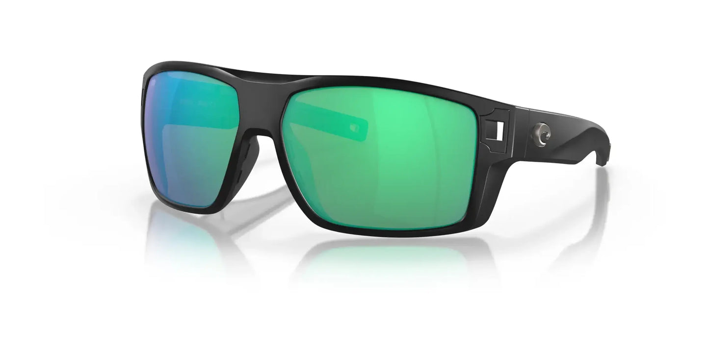 Costa DIEGO 6S9034 Sunglasses Matte Black / Green Mirror