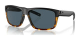 Costa SLACK TIDE 6S9035 Sunglasses Black / Shiny Tortoise / Gray (Polarized)