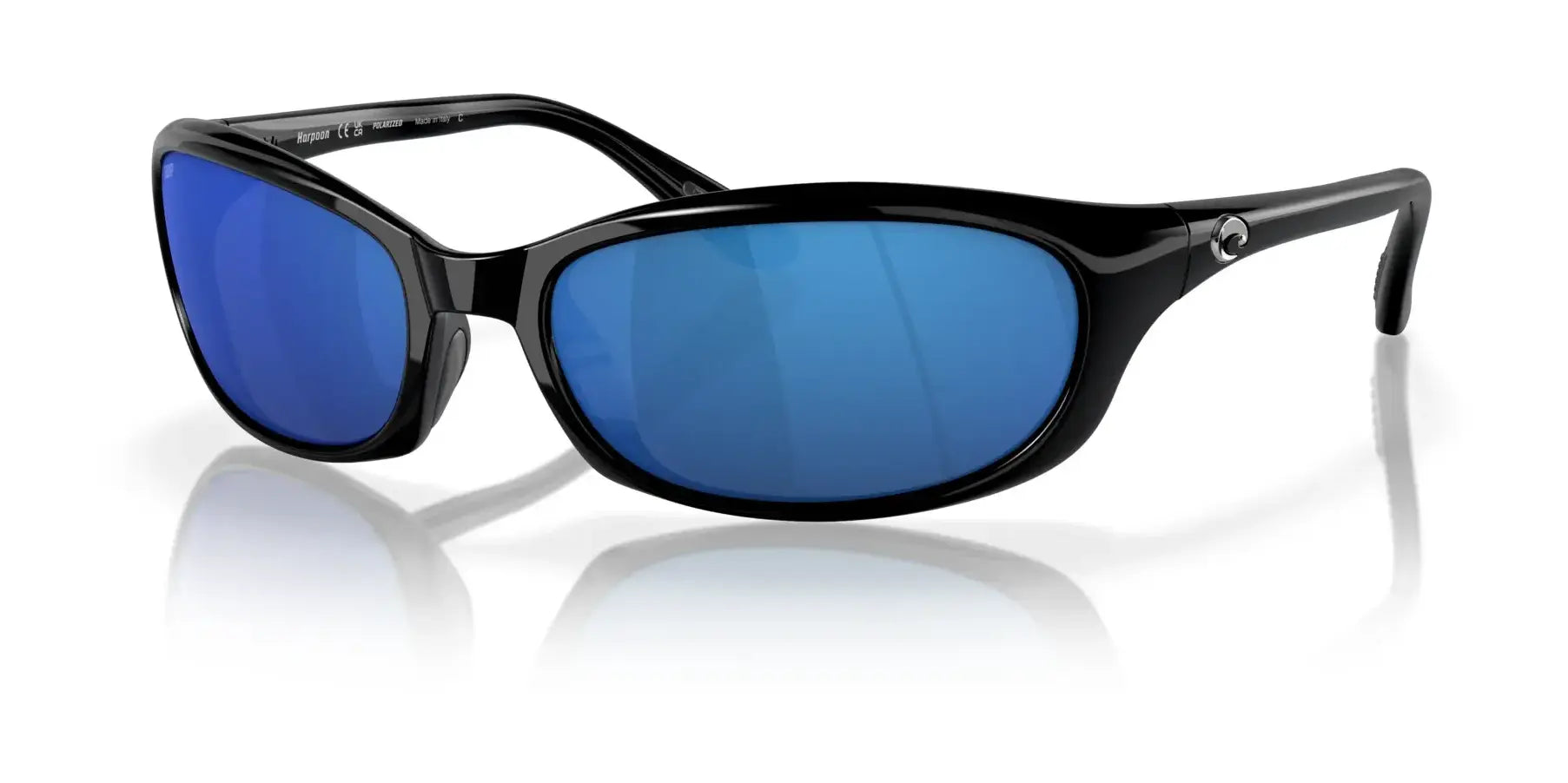 Costa HARPOON 6S9040 Sunglasses Shiny Black / Blue Mirror