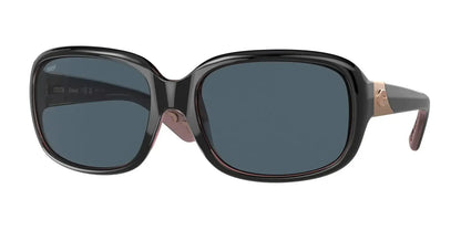 Costa GANNET 6S9041 Sunglasses Shiny Black / Hibiscus / Gray