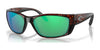 Costa FISCH 6S9054 Sunglasses | Size 64 / Tortoise / Green Mirror (Polarized) (3P 10%) №905415
