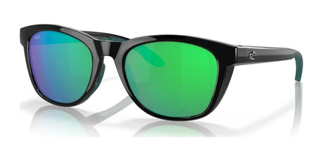 Costa ALETA 6S9108 Sunglasses Black / Green Mirror (Polarized)