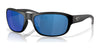 Costa 6S9119 Clip-On Sunglasses | Size 58 / Matte Black №911907 / Blue Mirror (Polarized) (3P 12.6%)