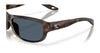 Costa 6S9119 Clip-On Sunglasses | Size 58 / Matte Black №911906 / Gray (Polarized) (3P 14%)