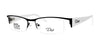 DEA Eyewear BIBIANA Eyeglasses | Size 54 / Black/Matte White / Non Prescription