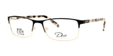 Presenting the DEA Eyewear BUTTERFLYZ Eyeglasses in Size 57, featuring a durable frame adorned with a chic black and white leopard print. With the "Fit & Fashion" and "DEA Eyewear" logos on the lenses, this stylish accessory seamlessly combines contemporary design with functionality.