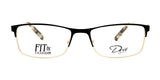 A pair of stylish black-rimmed eyeglasses featuring the "Fit & Fashion" design, the DEA Eyewear BUTTERFLYZ offers a durable frame for everyday elegance.