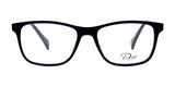 Trendy DEA Eyewear DALLAS eyeglasses for women showcase black square frames, clear lenses, and the DEA Eyewear logo subtly featured on one lens.