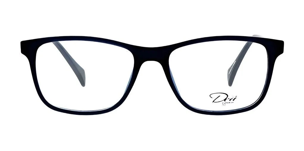 Trendy DEA Eyewear DALLAS eyeglasses for women showcase black square frames, clear lenses, and the DEA Eyewear logo subtly featured on one lens.