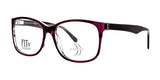 DEA Preferred ANGELA Eyeglasses Dark Cherry Non Prescription