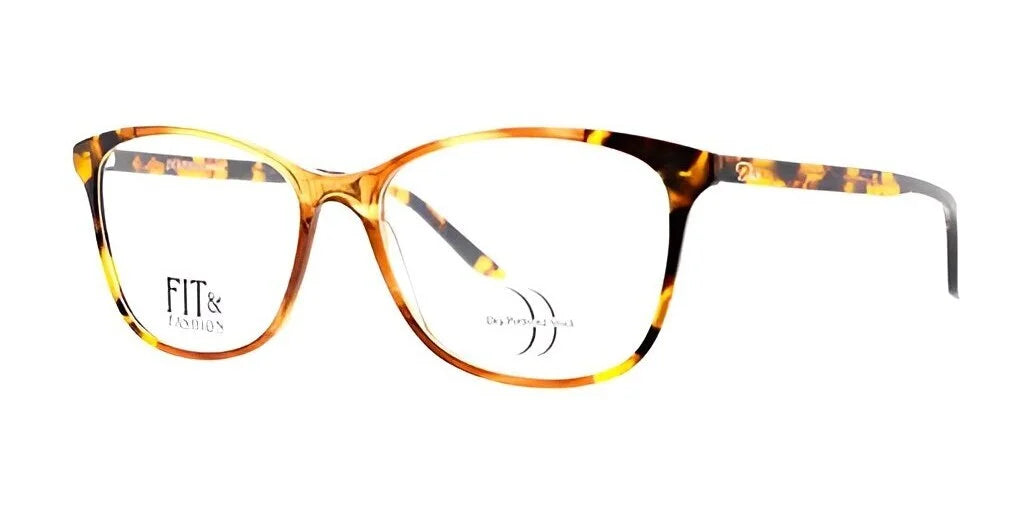 DEA Preferred BARI eyeglasses by DEA Preferred, featuring a tortoise-shell pattern with square lenses and a full-rim thin frame, available in size 60.