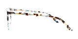 Side view of the DEA Preferred BARI full-rim tortoiseshell eyeglasses with clear lenses, showcased against a white background.