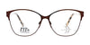 DEA Preferred CHIETI Eyeglasses | Size 58 / Burgundy / Non Prescription