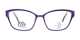 The DEA Preferred PRATO Eyeglasses in size 60 boast a vibrant purple color and an elegant cat-eye design, complemented by understated branding on the lenses that adds a contemporary flair.