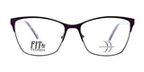 Black-rimmed browline eyeglasses featuring "FIT & FASHION" and "Dezy Premium Spect" text on the lenses, showcasing the stylish Serena Eyewear from DEA Preferred.