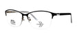 The DEA Preferred TERAMO Eyeglasses in size 59, featuring black semi-rimless rectangular frames and slender arms, labeled "FIT & FASHION," offer a sophisticated eyewear choice for a chic look.