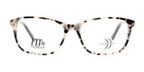 The DEA Preferred TRIESTE Eyeglasses, Size 59, feature stylish tortoiseshell frames and clear lenses that enhance vision, with "FIT & FASHION" and a logo displayed on the lenses.