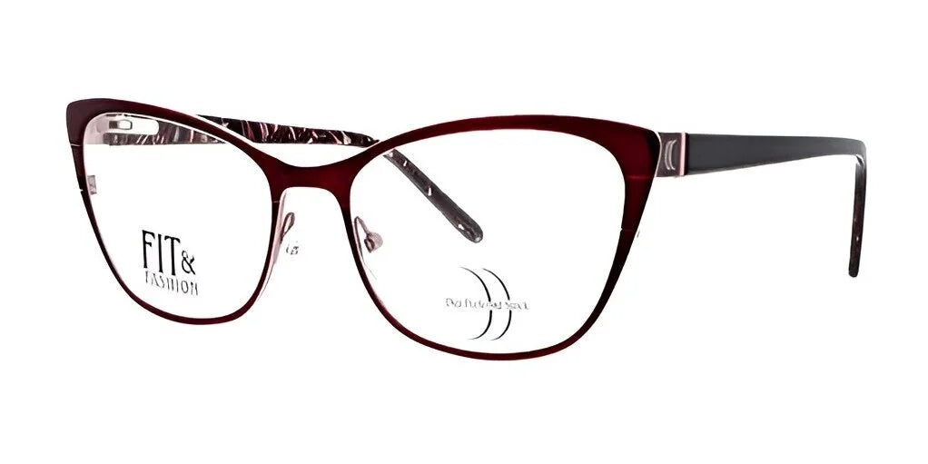 DEA Preferred TURIN Eyeglasses Deep Burgundy Non Prescription