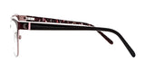 Side view of the DEA Preferred TURIN Eyeglasses, featuring stylish fashion with a patterned temple and clear lenses, designed for ultimate comfort.