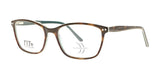 DEA Preferred VERONA Eyeglasses: These eyeglasses come in brown tortoiseshell with full-rim rectangular frames and clear lenses, available in Size 56.