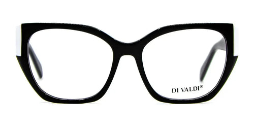 Di Valdi DVO8224 Eyeglasses / Size 55 / Black & White