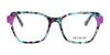 Di Valdi DVO8225 Eyeglasses | Size 53 / Demi Brown Blue Red