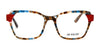 Di Valdi DVO8225 Eyeglasses | Size 53 / Demi Brown Blue Red