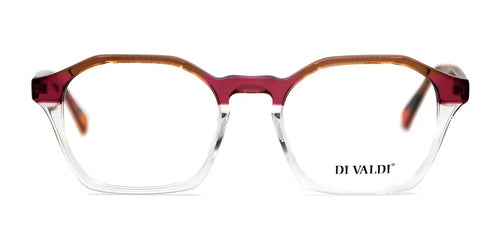 Di Valdi DVO8230 Eyeglasses / Size 53 / Brown Pink & Clear Bottom
