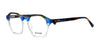 Di Valdi DVO8230 Eyeglasses | Size 53 / Green Pblue & Clear Bottom