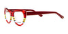 Di Valdi DVO8239 Eyeglasses | Size 54 / Red With Lines