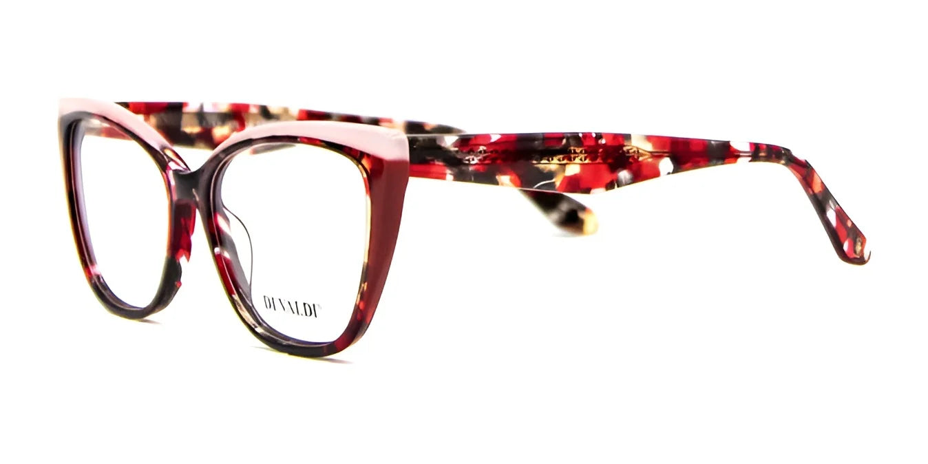 Di Valdi DVO8242 Eyeglasses Lilac & Demi Red