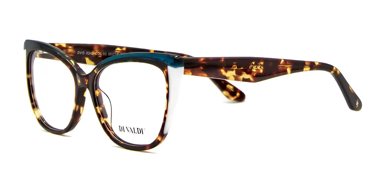 Di Valdi DVO8242 Eyeglasses Blue & Demi Brown