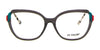 Di Valdi DVO8250 Eyeglasses | Size 54 / Clear Pink & Skin Color Temples