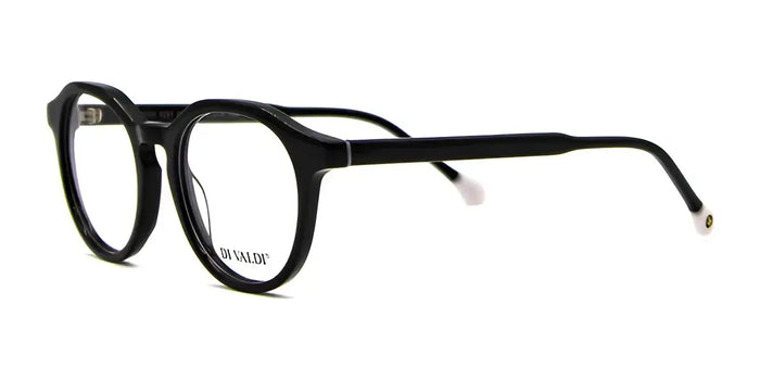 Di Valdi DVO8251 Eyeglasses | Size 49 / Black & White End Tips