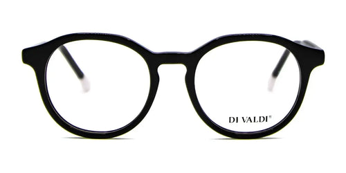 Di Valdi DVO8251 Eyeglasses / Size 49 / Black & White End Tips