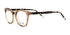 Di Valdi DVO8252 Eyeglasses | Size 49 / Skin Pink Clear & Demi Brown