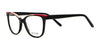 Di Valdi DVO8254 Eyeglasses | Size 53 / Black & Red