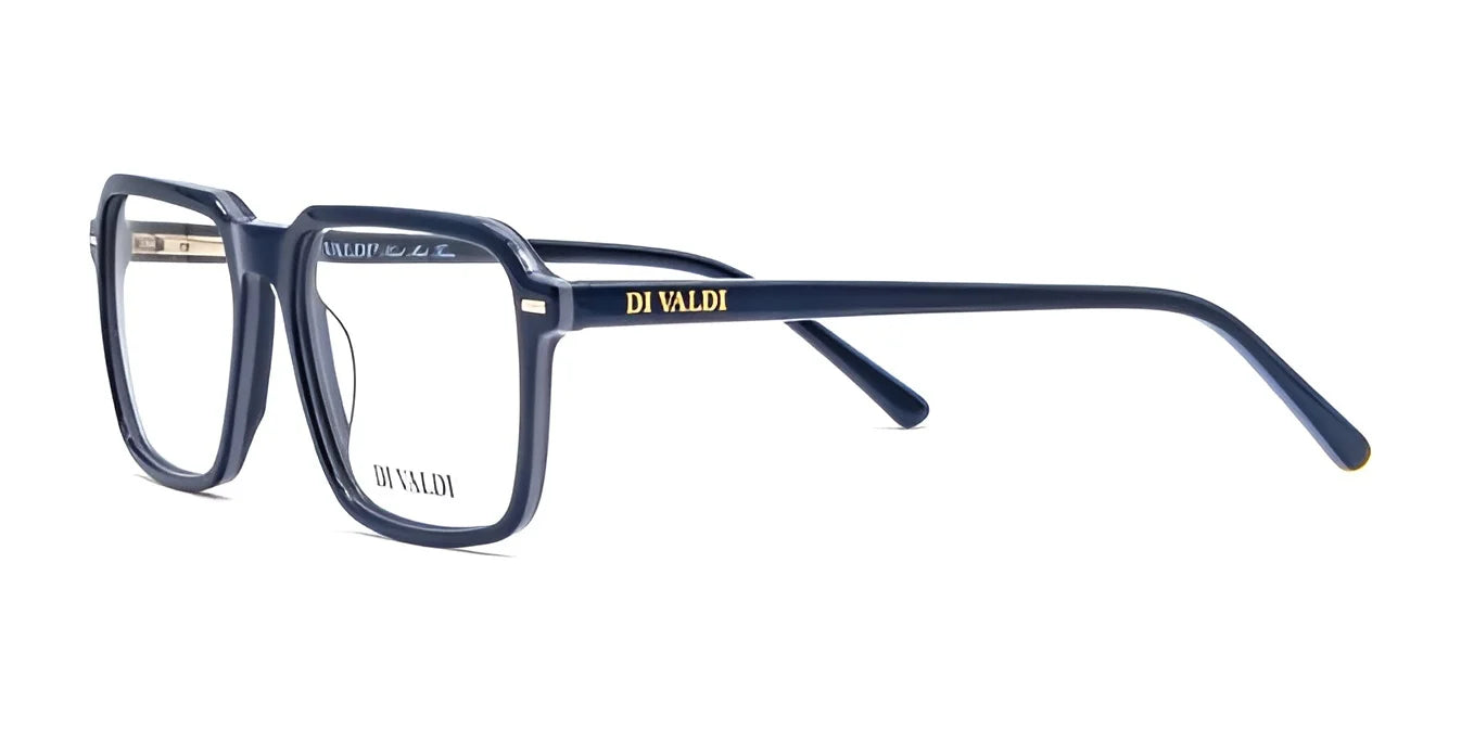 Di Valdi DVO8273 Eyeglasses Navy Blue With Grey Line