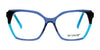 Di Valdi DVO8274 Eyeglasses | Size 54 / Blue Turq & Demi Red