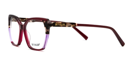 Di Valdi DVO8274 Eyeglasses Burg / Demi Brn & Lilac