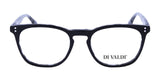Di Valdi DVO8123 Eyeglasses (Size 52), black cat eye frames, prescription ready with "DI VALDI" on the right lens, shown on a white background. Brand: Di Valdi.