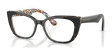 Dolce&Gabbana DX3357 Eyeglasses Havana On White Barrow