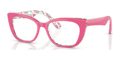 Dolce&Gabbana DX3357 Eyeglasses Pink On Pink Flowers