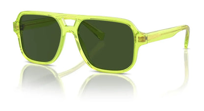 Dolce&Gabbana DX4003 Sunglasses Transparent Lime / Dark Green
